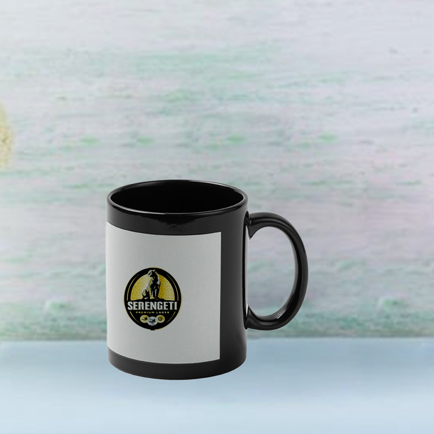 11oz Sublimation Blanks Luminous Mug w/ White Patch (Black)