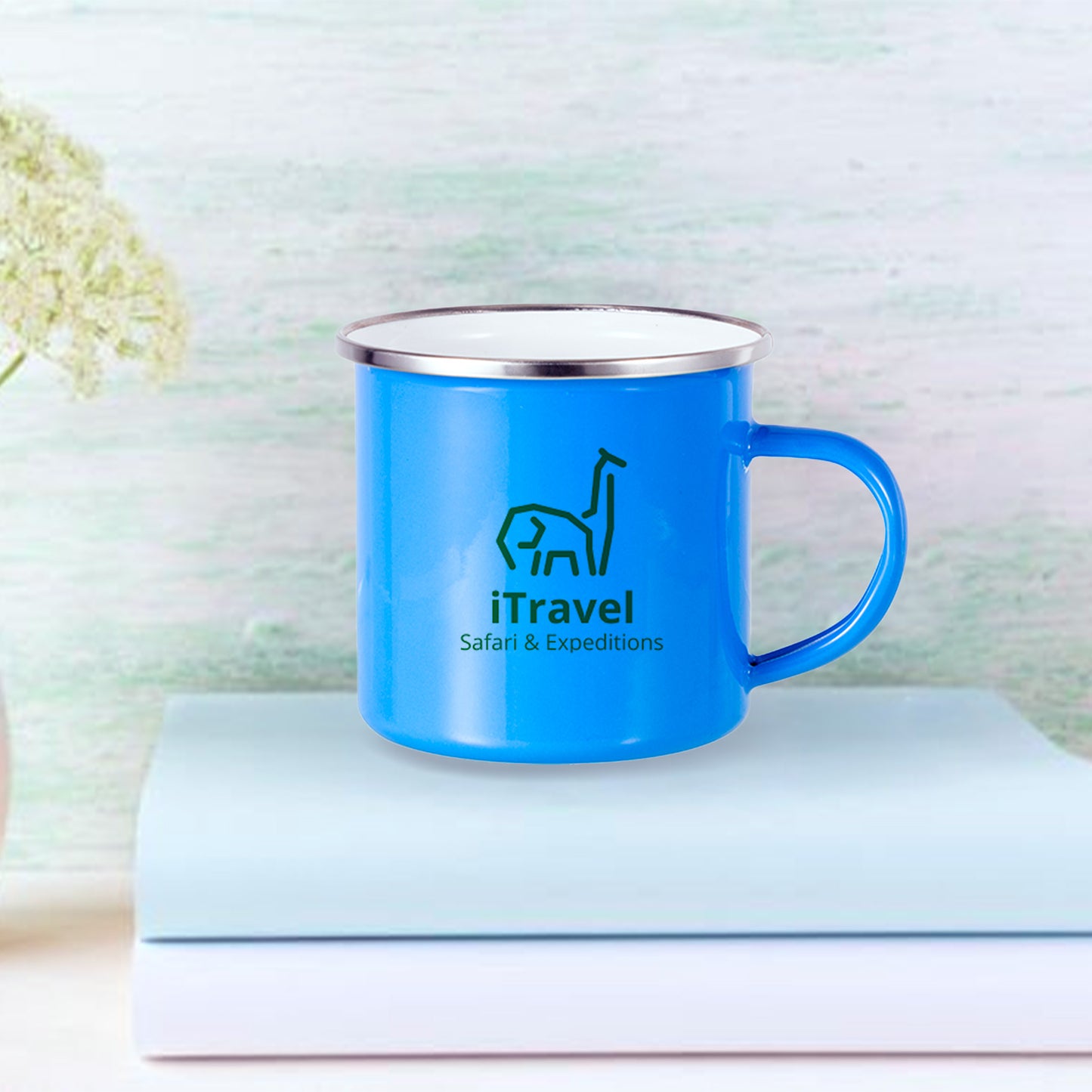 12oz/360ml Colored Enamel Mug(Light Blue)