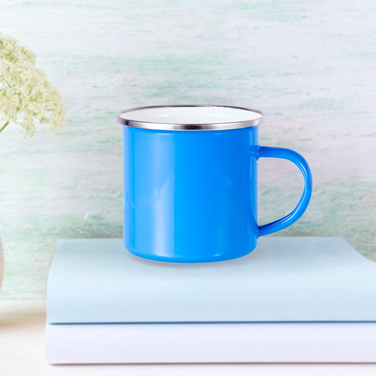 12oz/360ml Colored Enamel Mug(Light Blue)