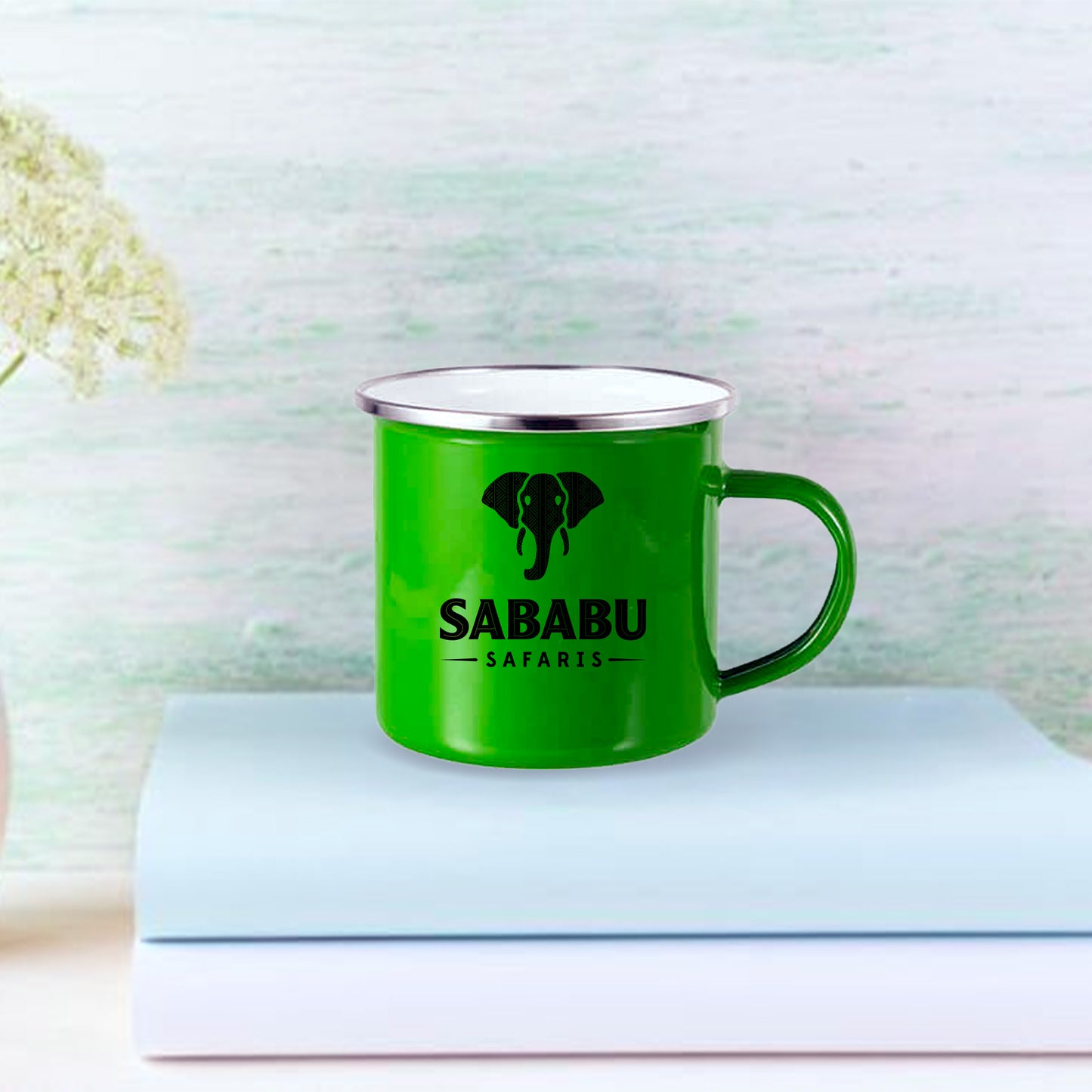 12oz/360ml Colored Enamel Mug(Green)