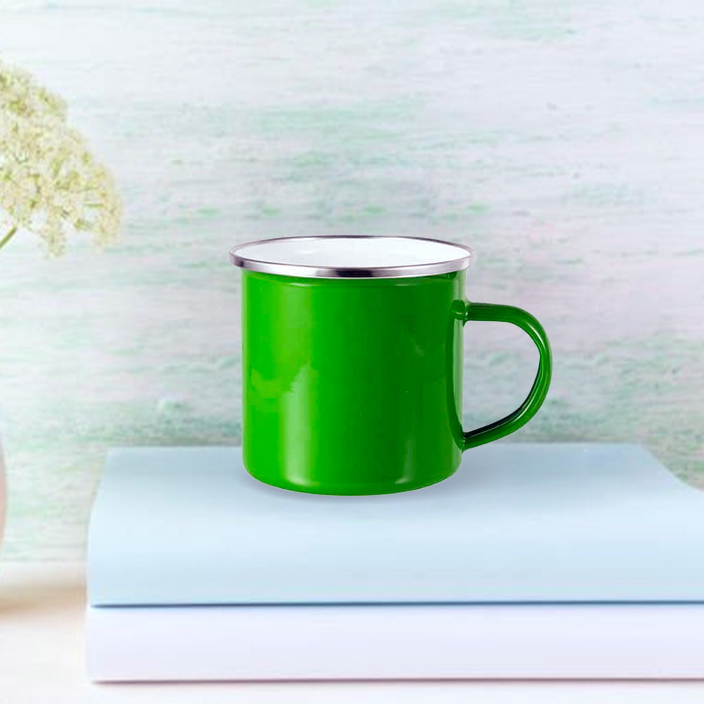 12oz/360ml Colored Enamel Mug(Green)