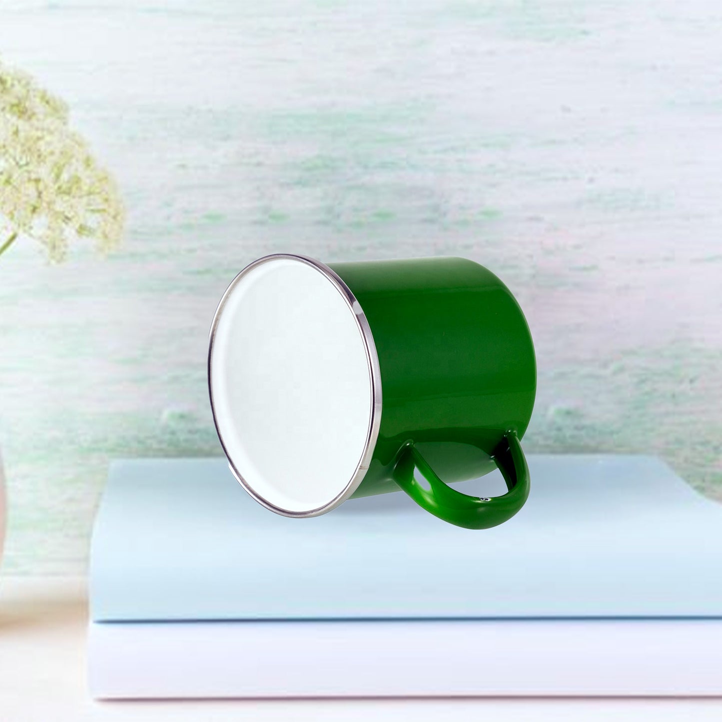 12oz/360ml Colored Enamel Mug(Green)