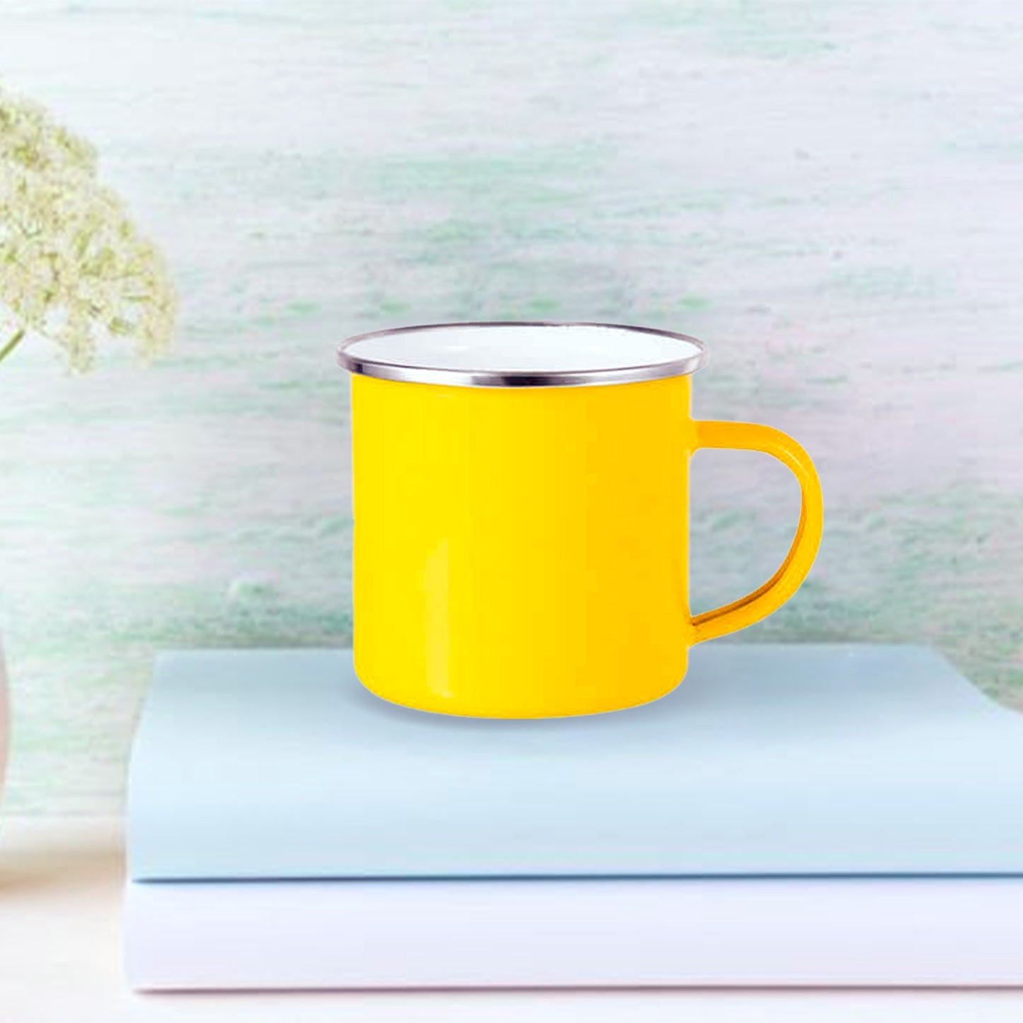 12oz/360ml Colored Enamel Mug(Yellow)