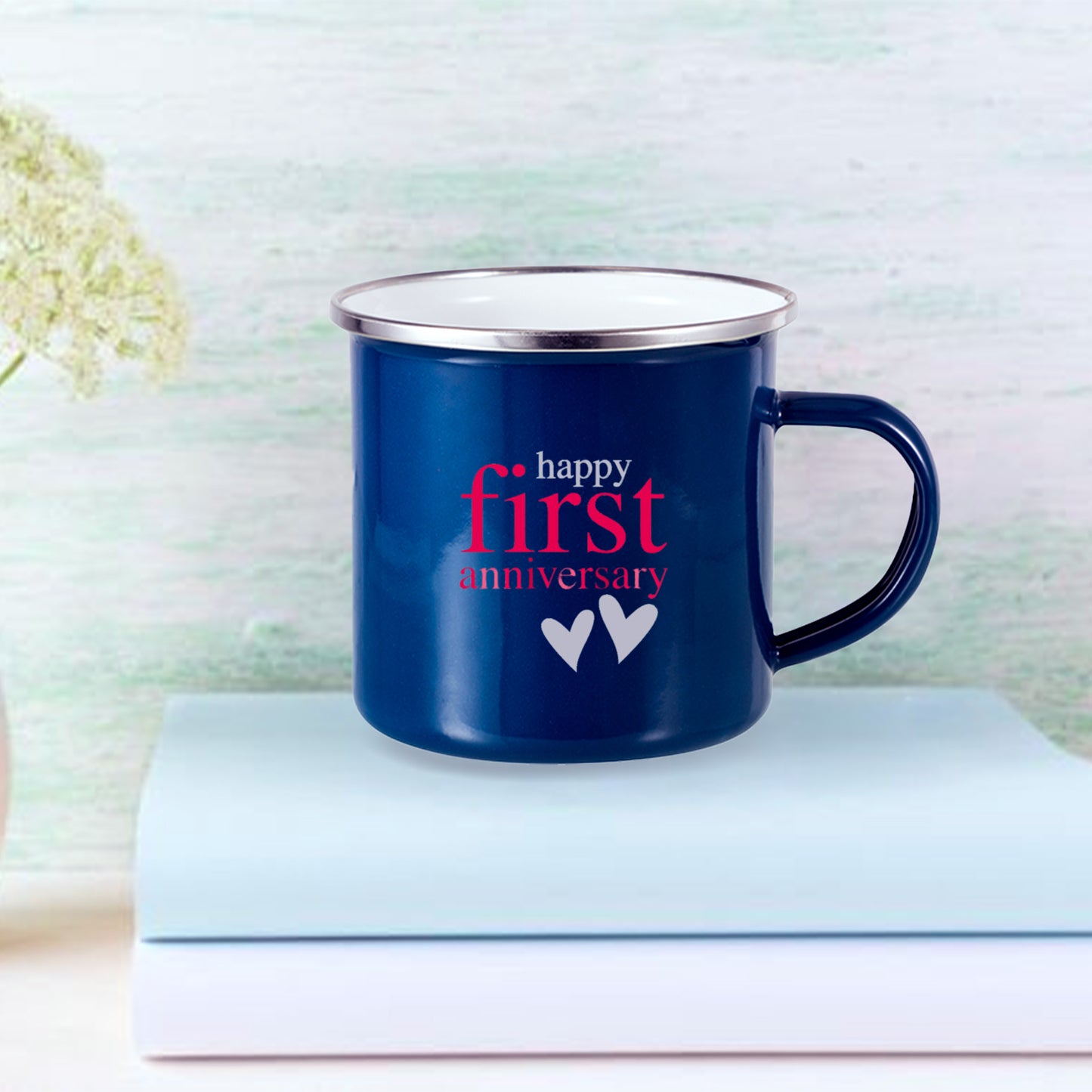 12oz/360ml Colored Enamel Mug(Dark Blue)