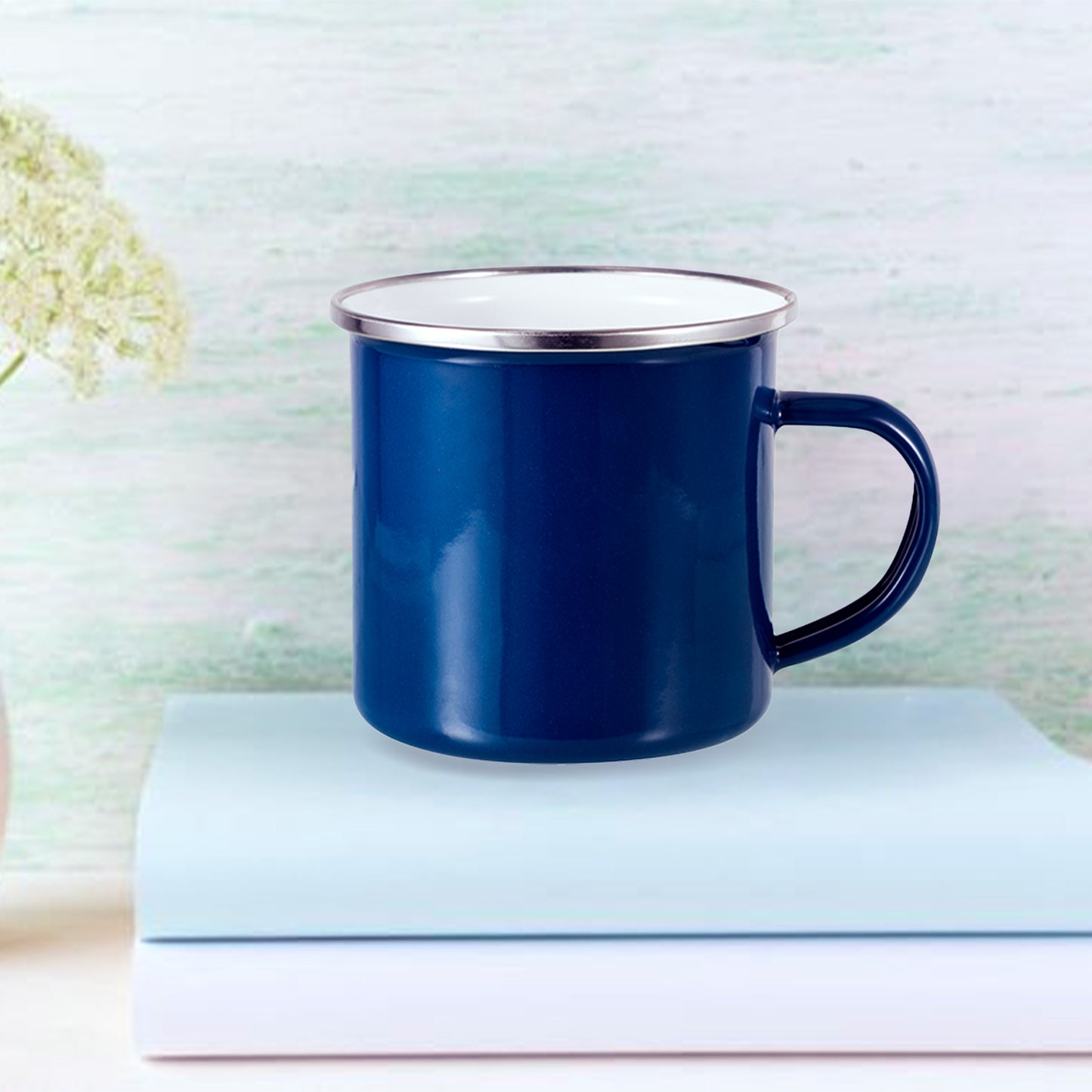 12oz/360ml Colored Enamel Mug(Dark Blue)