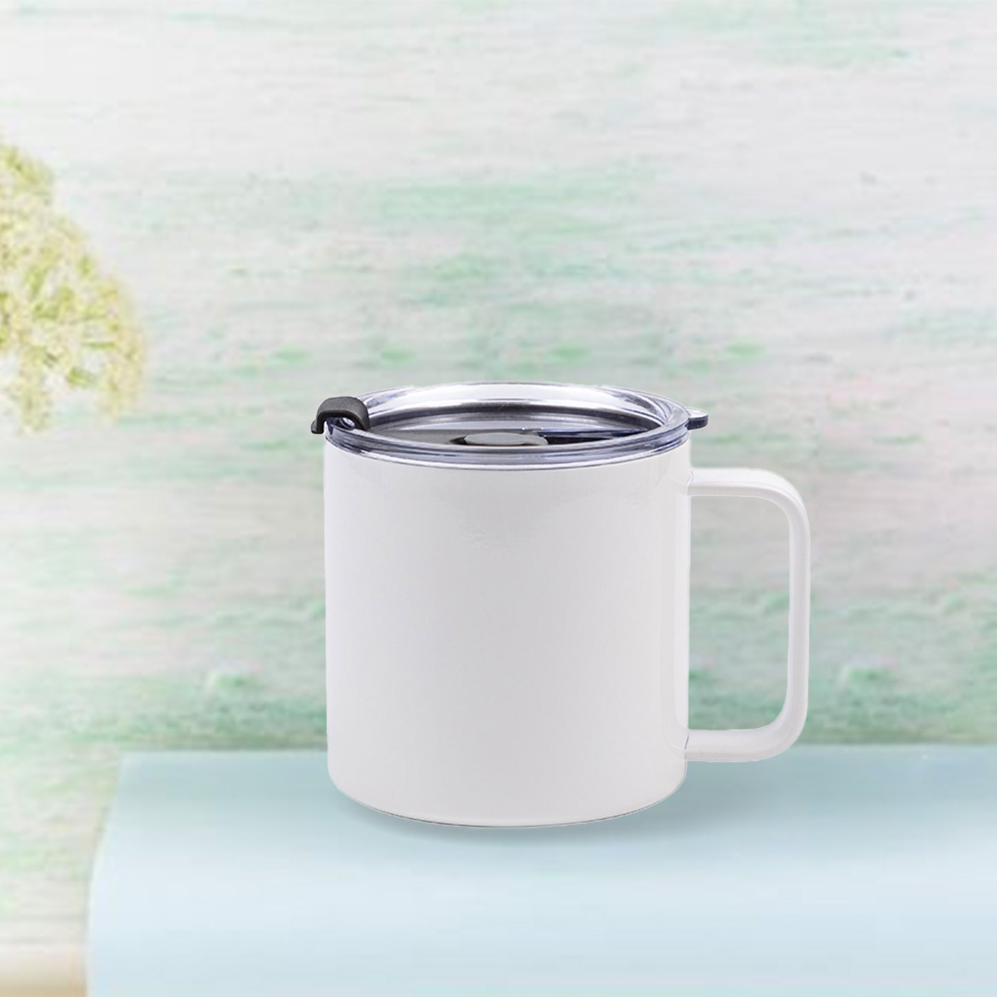 14oz/420ml Stainless Steel Coffee Cup(White)