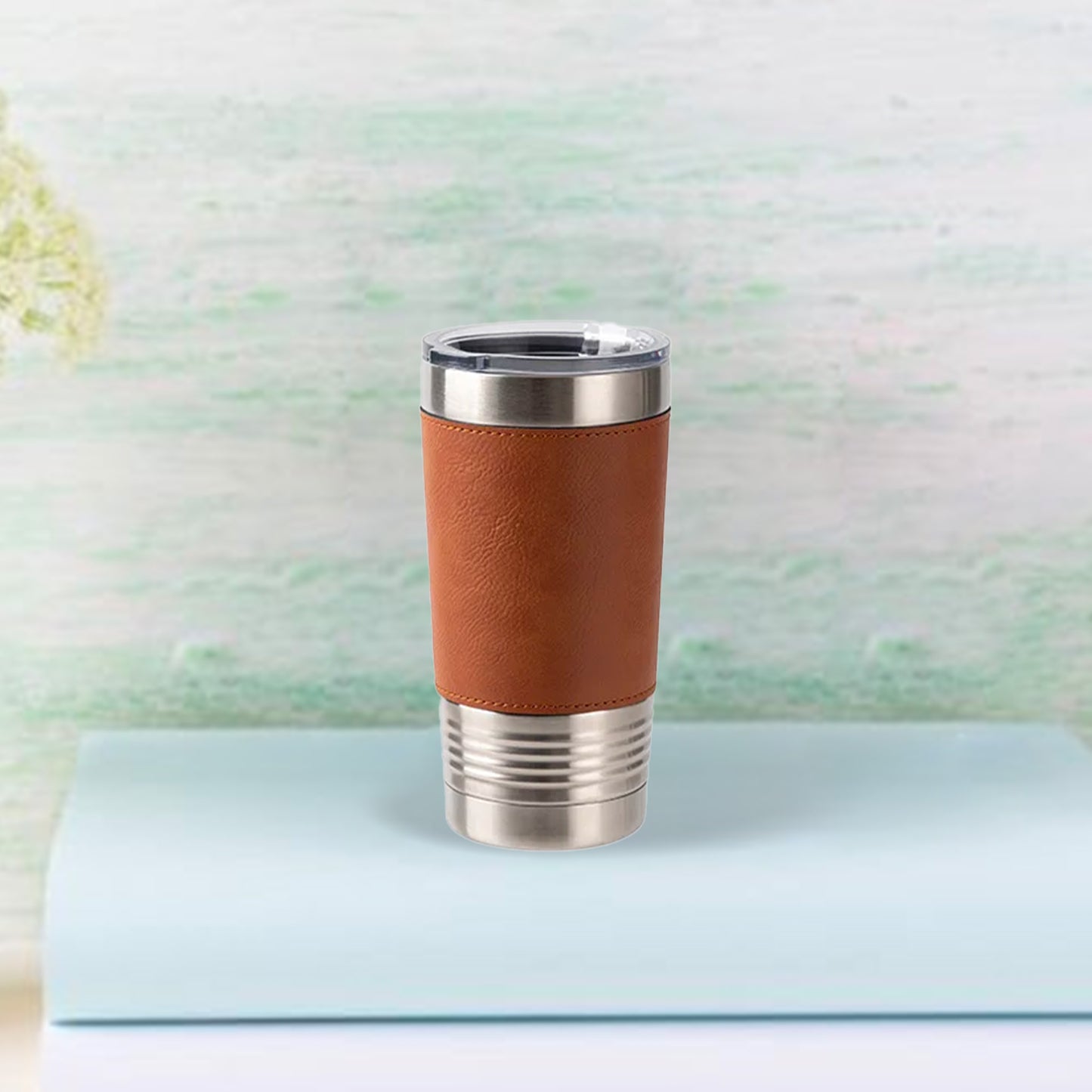 20oz/600ml Laserable Leatherette Tumbler (Dark Brown)