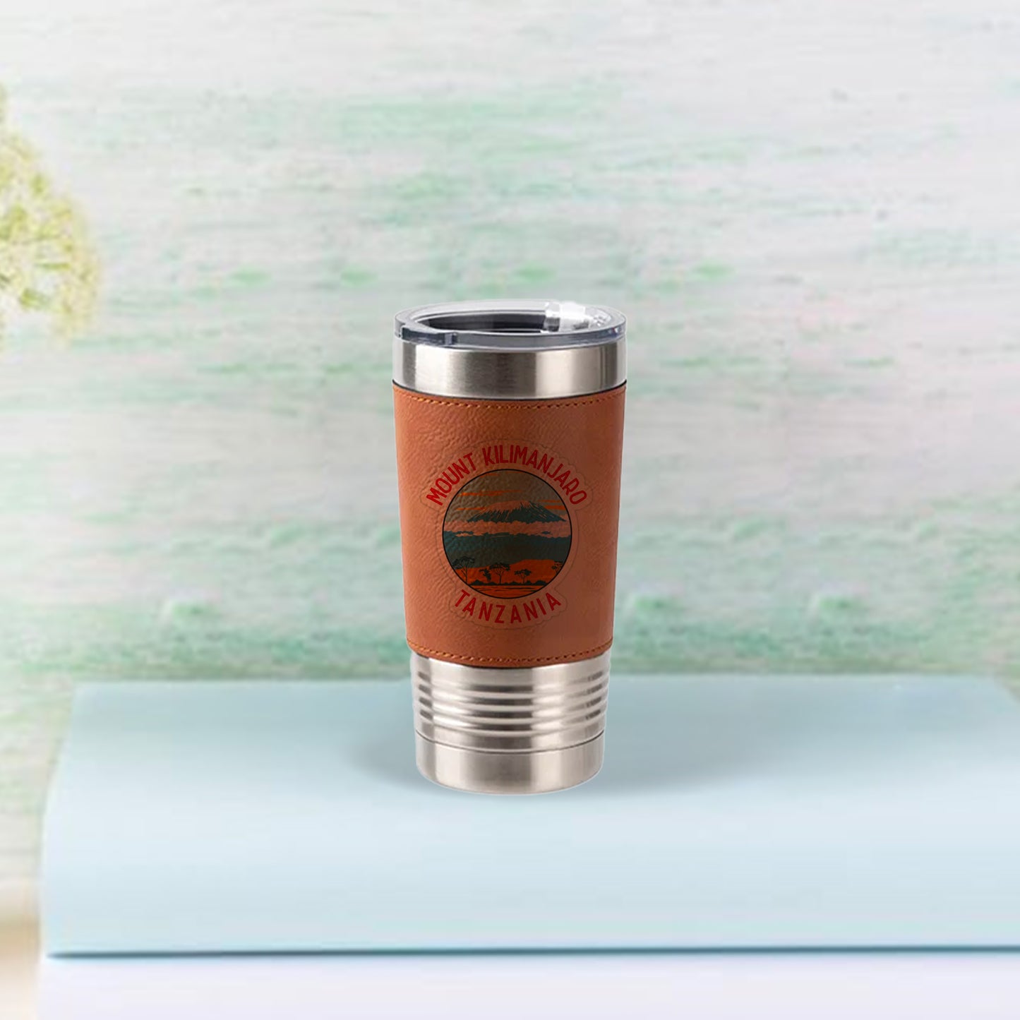 20oz/600ml Laserable Leatherette Tumbler (Dark Brown)