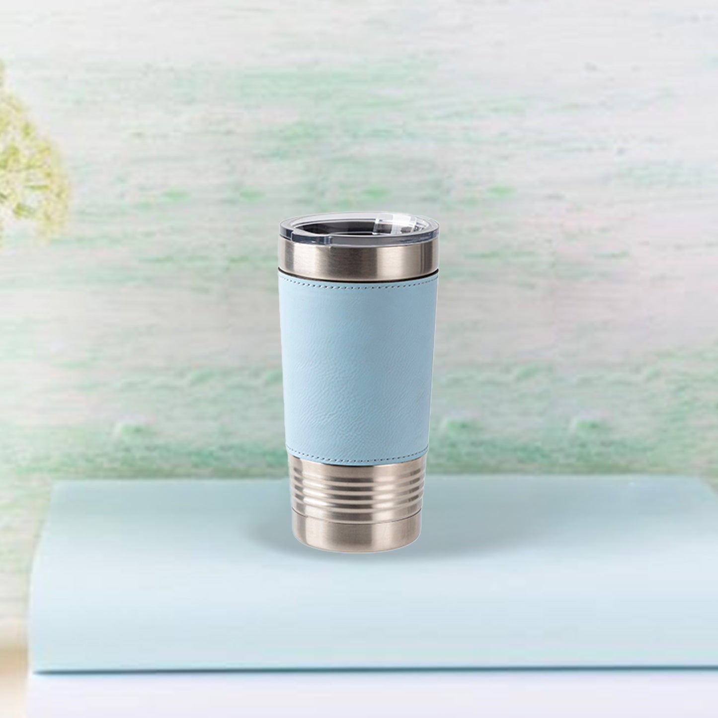 20oz/600ml Laserable Leatherette Tumbler (Light Blue)