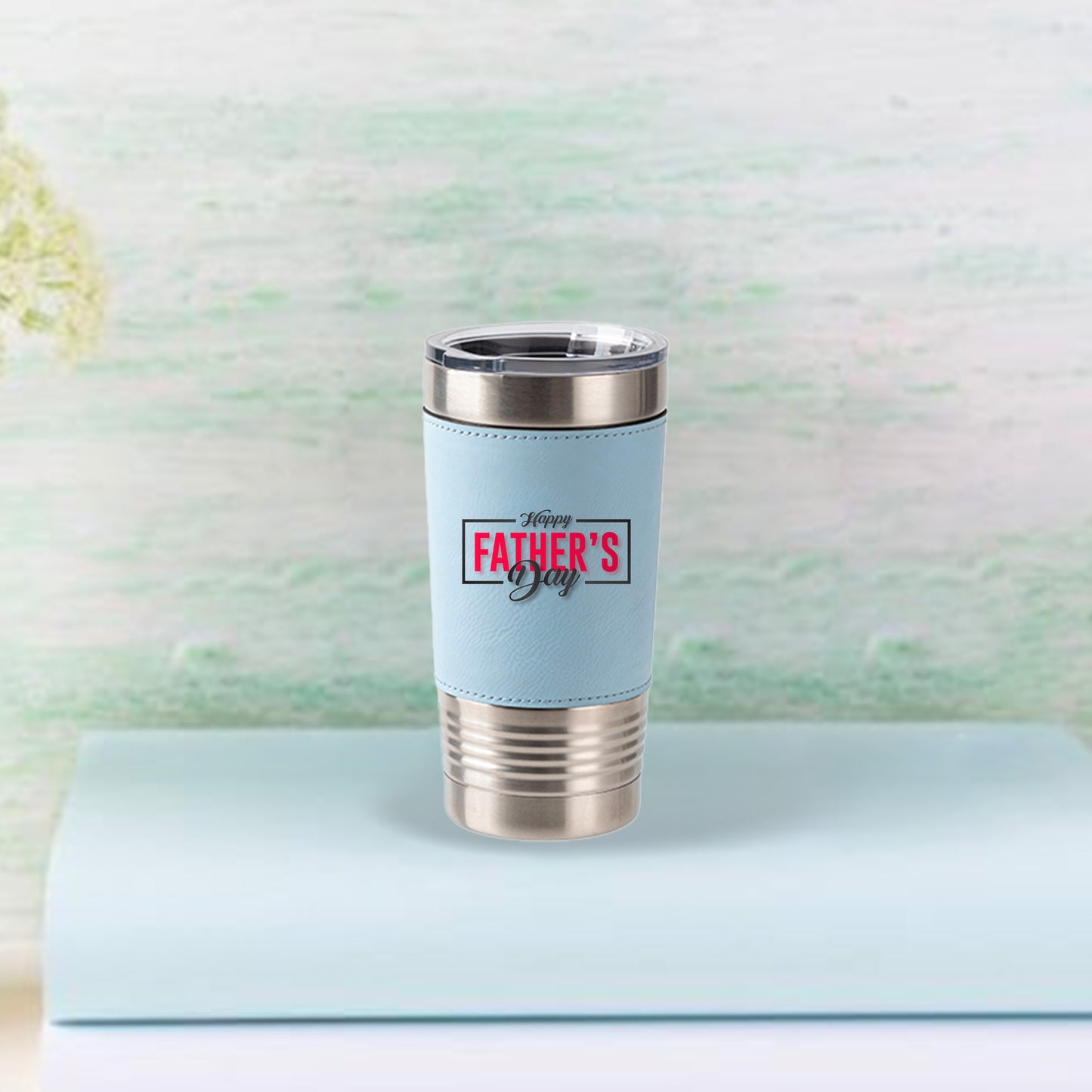 20oz/600ml Laserable Leatherette Tumbler (Light Blue)