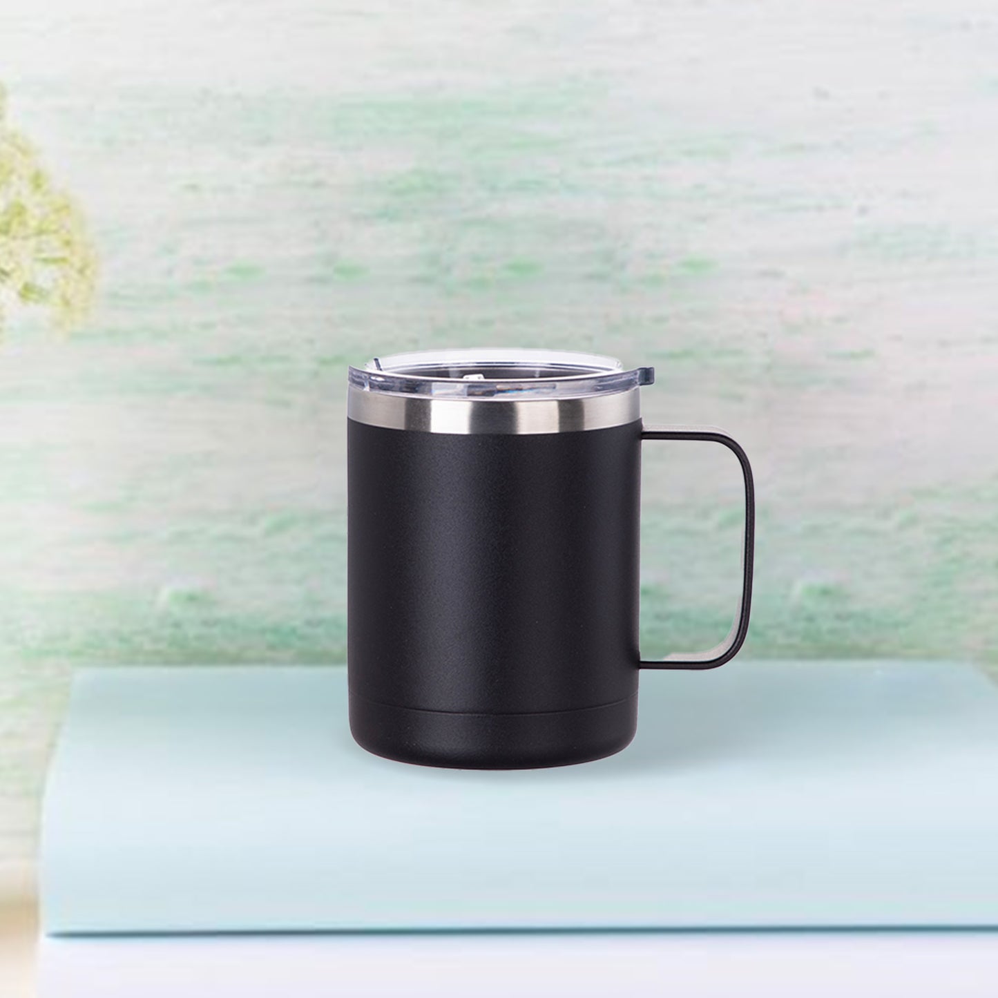 10oz/300ml Powder Coated SS Mug Black