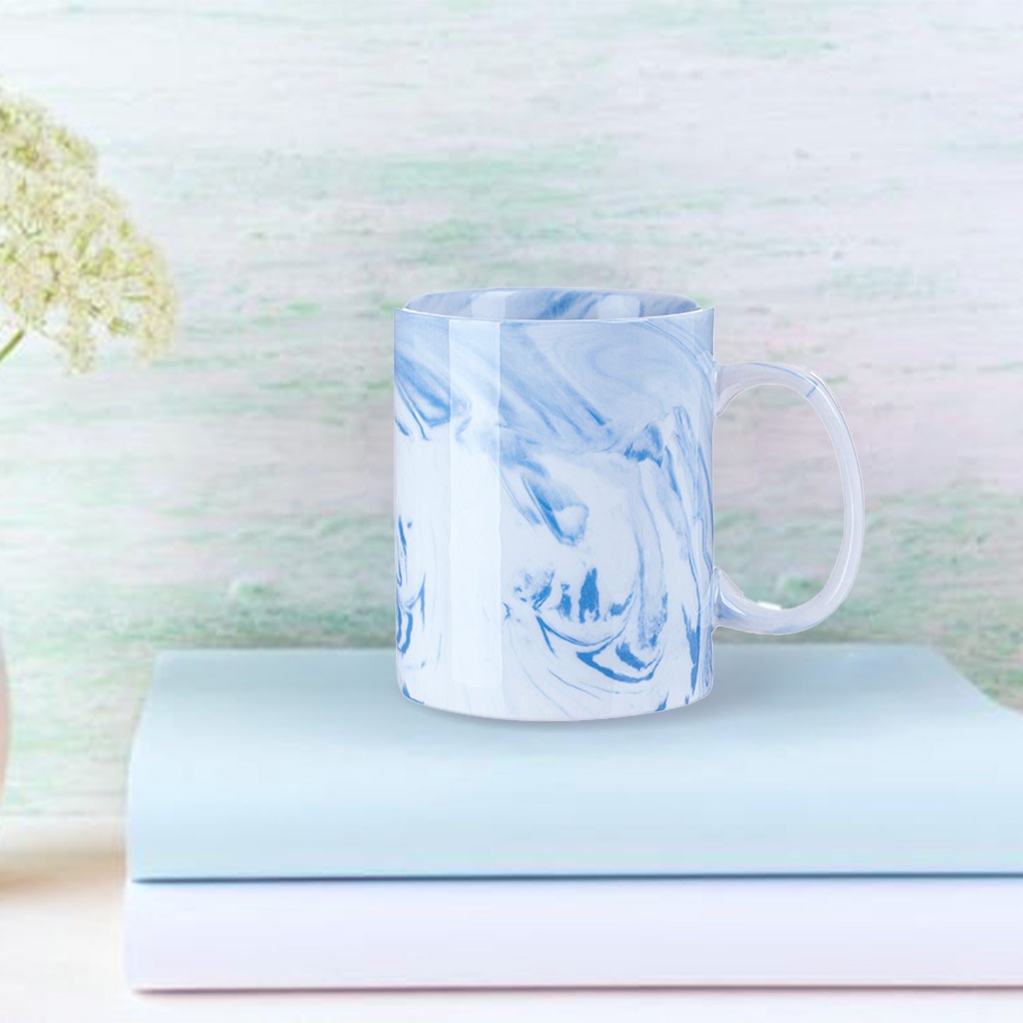 11oz Sublimation Marble Texture Mug (Blue)