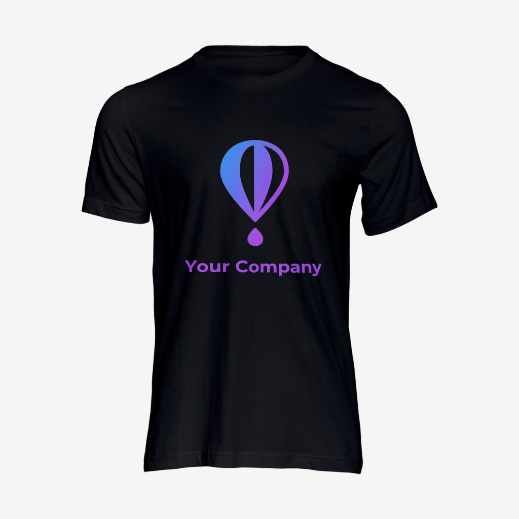 Personalized Black Unisex Round Neck T-Shirt