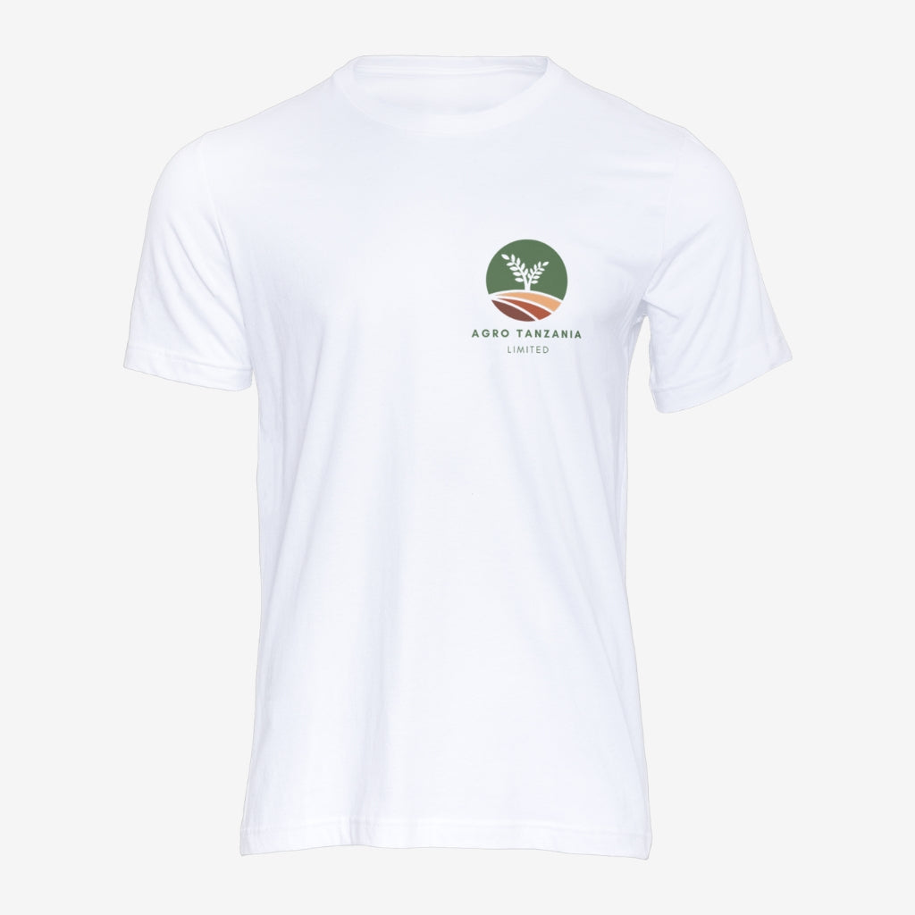 Personalized White Unisex Round Neck T-Shirt With Your Logo