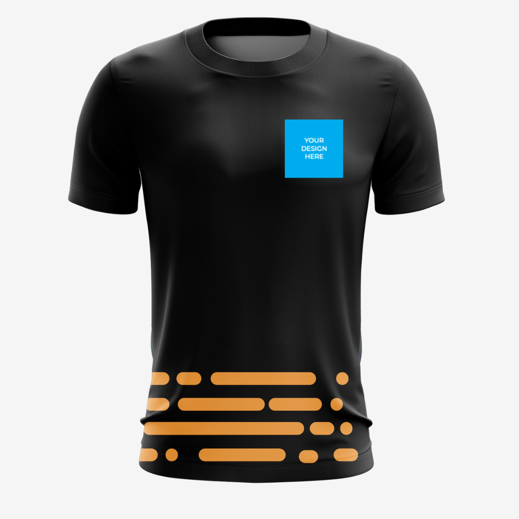 Personalized Black Unisex Round Neck T-Shirt/ Jersey