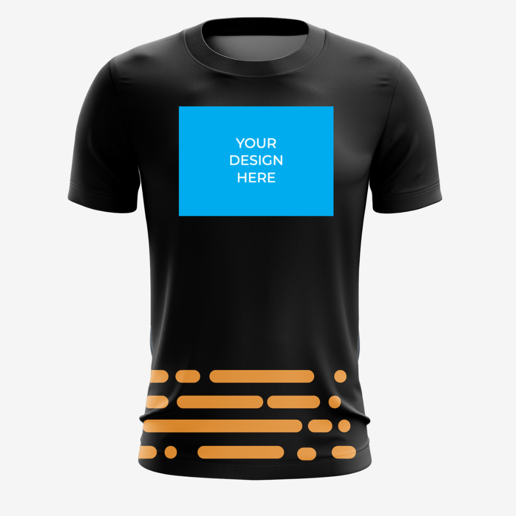 Personalized Black Unisex Round Neck T-Shirt/ Jersey