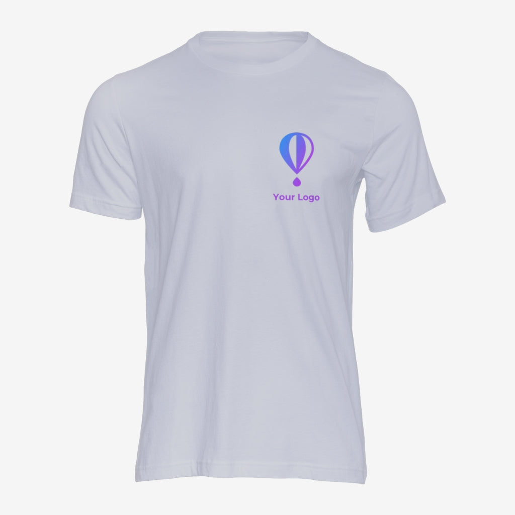 Personalized Grey Unisex Round Neck T-Shirt With Your Logo