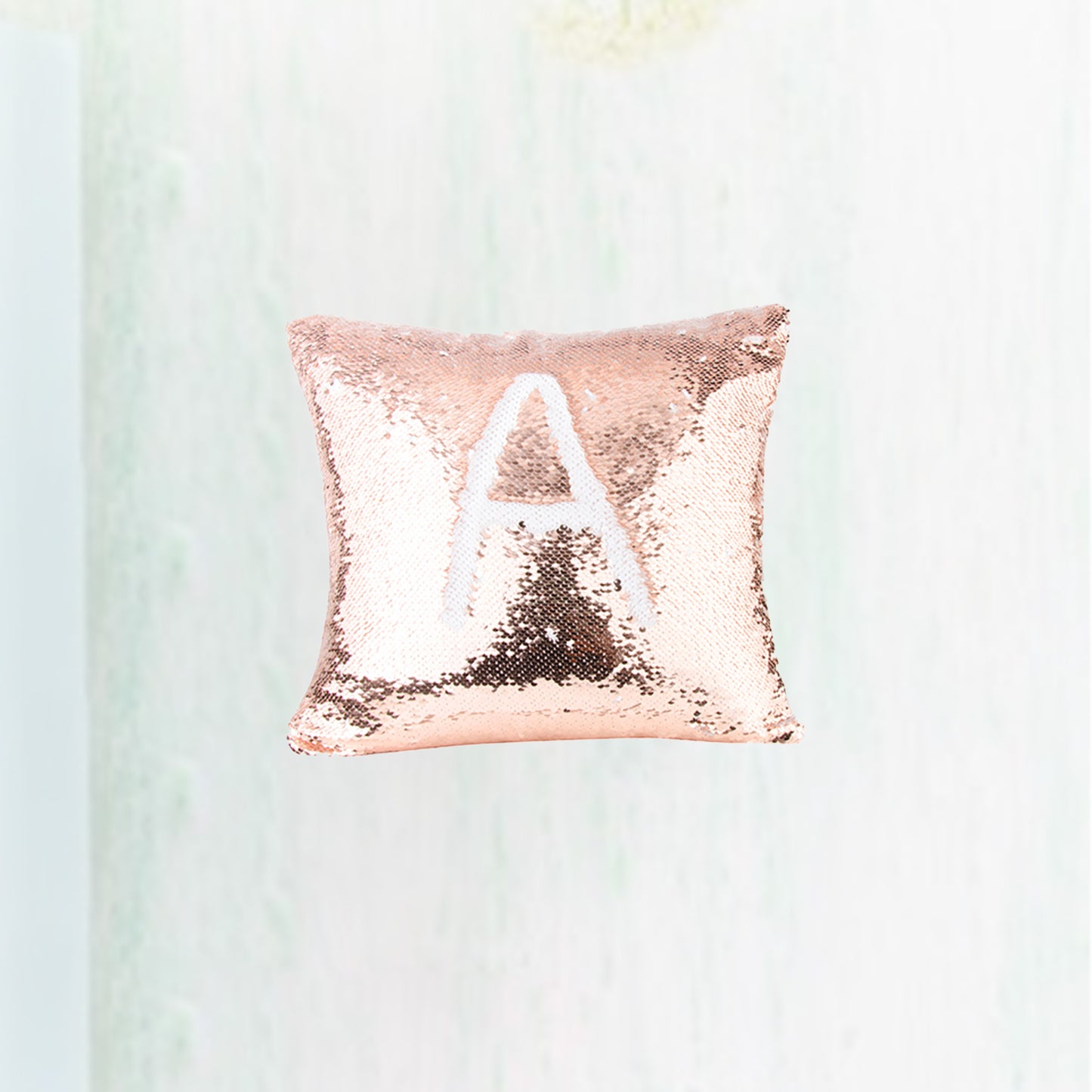 Flip Sequin Pillow Cover(Champagne w/ White)