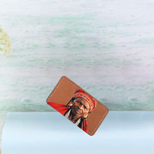 PU Leather Badge Name Tag(Brown, Big Rectangle)