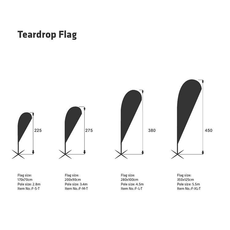 Teardrop shape flagpole2.8m