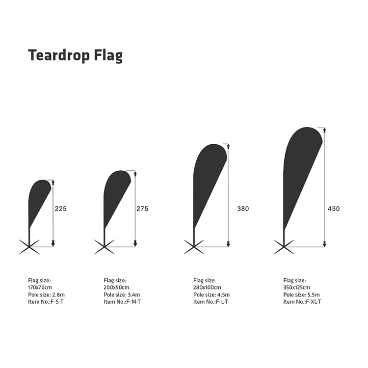 Teardrop  shape flagpole 3.4