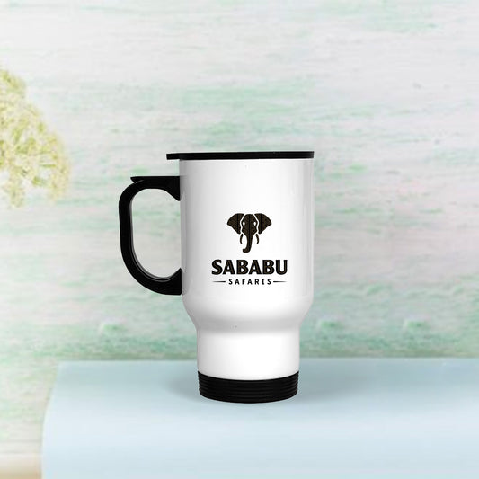 14oz Stainless Steel Mug -Full White