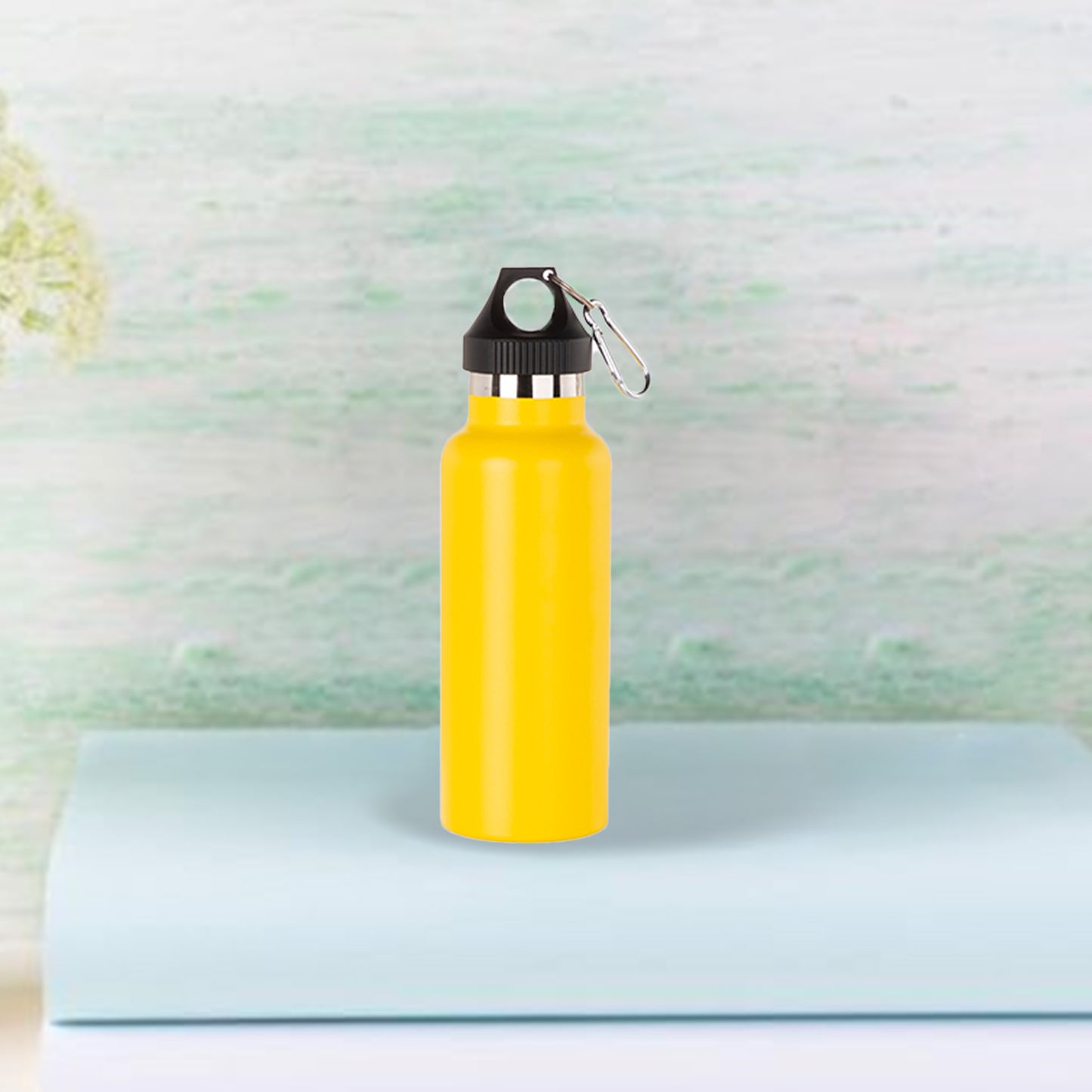 500ml/17oz Powder Coated Stainless Steel Bottle (Yellow)