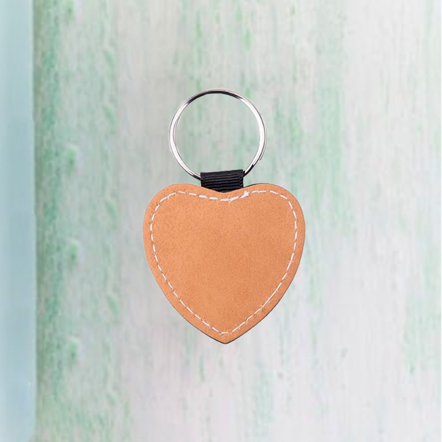 PU Leather Key Chain(Brown, Heart)