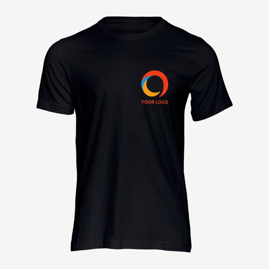 Black Unisex Round Neck T-Shirt With Your Logo