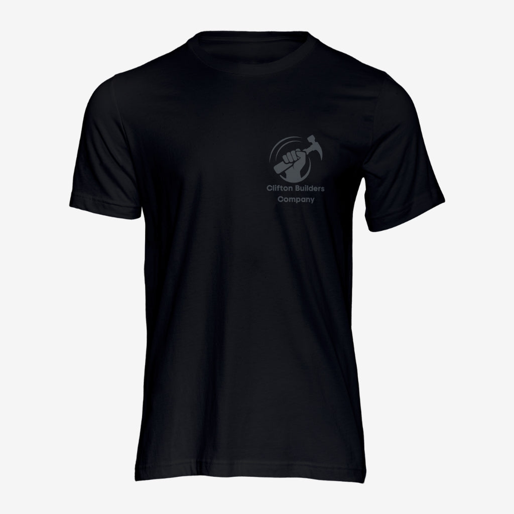 Black Unisex Round Neck T-Shirt With Your Logo