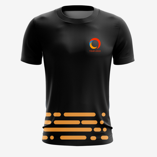 Personalized Black Unisex Round Neck T-Shirt/ Jersey