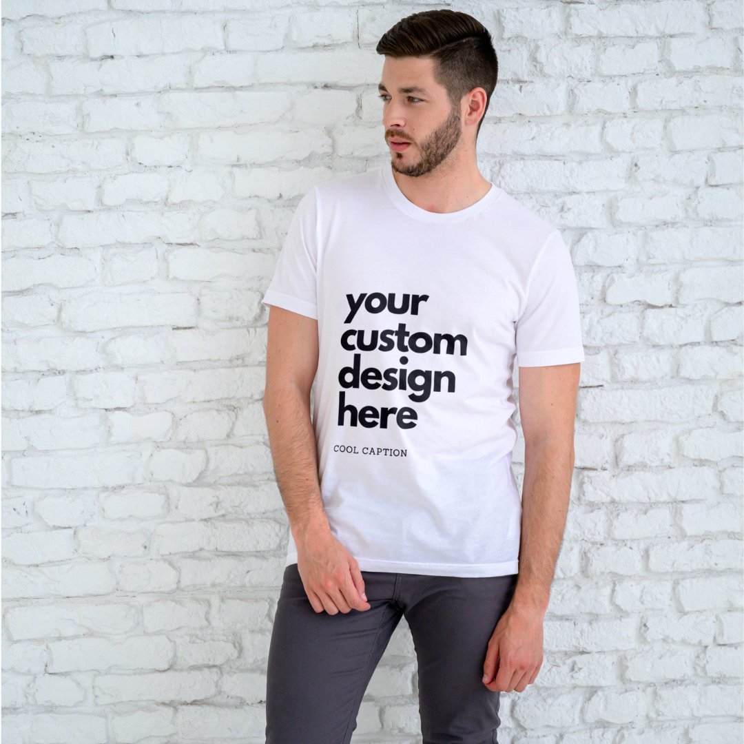 Personalized White Unisex Round Neck T-Shirt